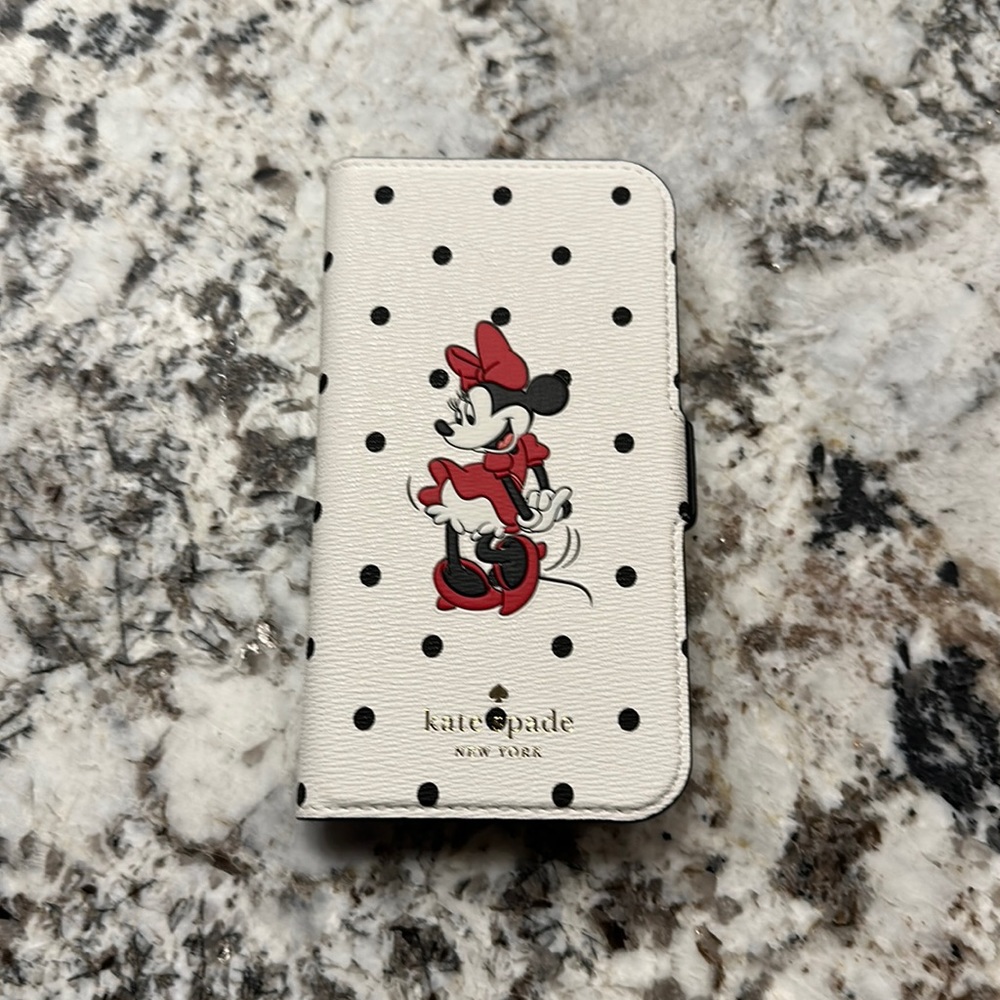 Kate Spade x Disney Minnie Mouse phone / wallet case. Removable phone case.